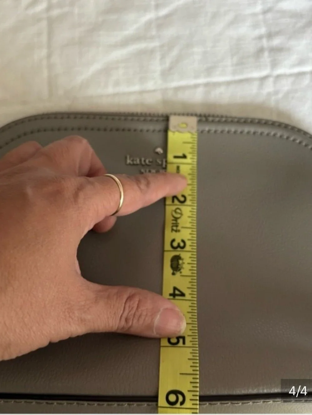 kate spade Taupe Gray Leather Crossbody